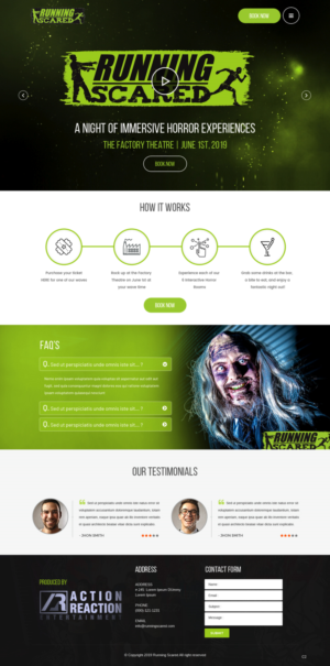 Web Design by pb for Action Reaction Entertainment | Design: #21011837