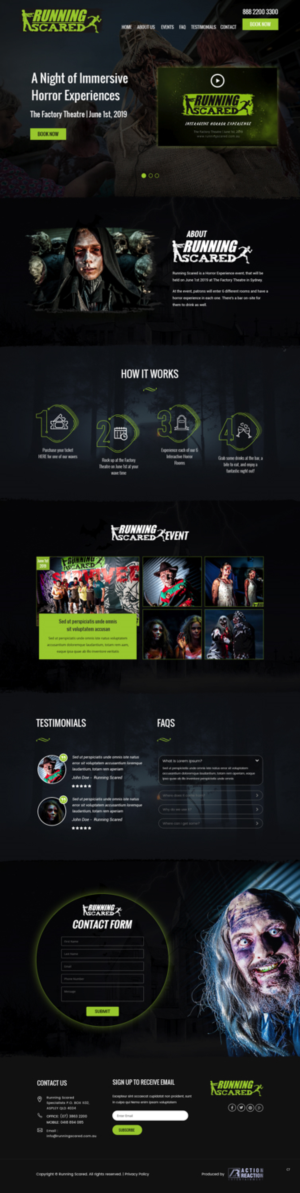 Web Design by pb for Action Reaction Entertainment | Design: #21011839