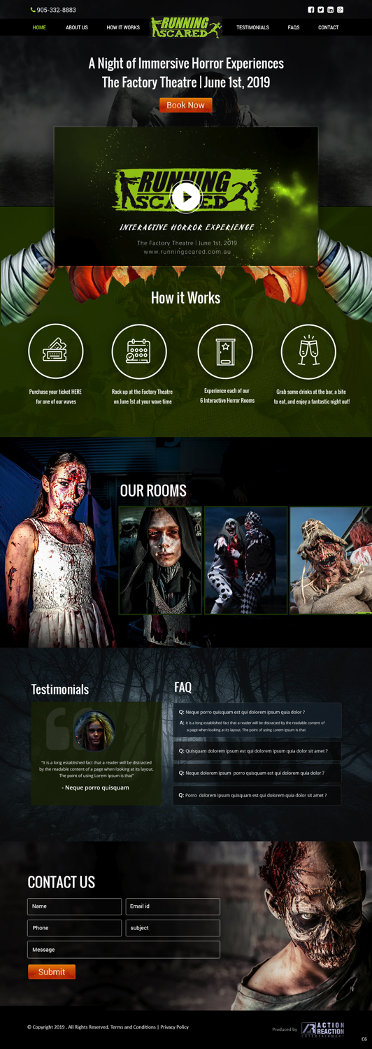 Web Design by pb for Action Reaction Entertainment | Design #21011840