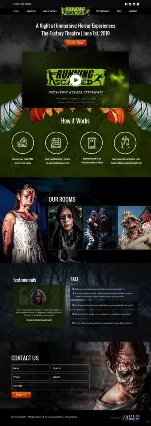 Web Design by pb for Action Reaction Entertainment | Design: #21011840