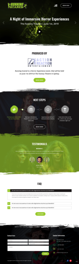 Web Design by pb for Action Reaction Entertainment | Design: #21011843
