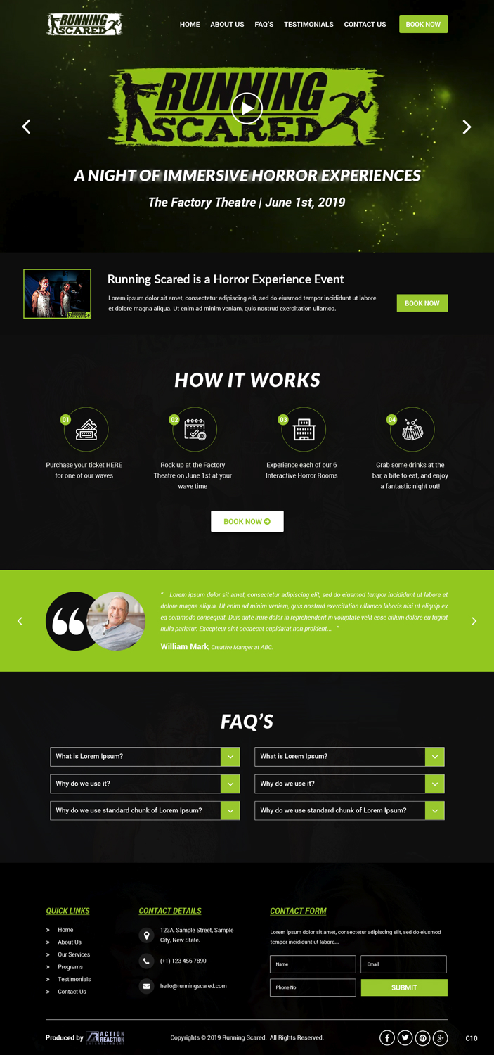 Web Design by pb for Action Reaction Entertainment | Design #21011844