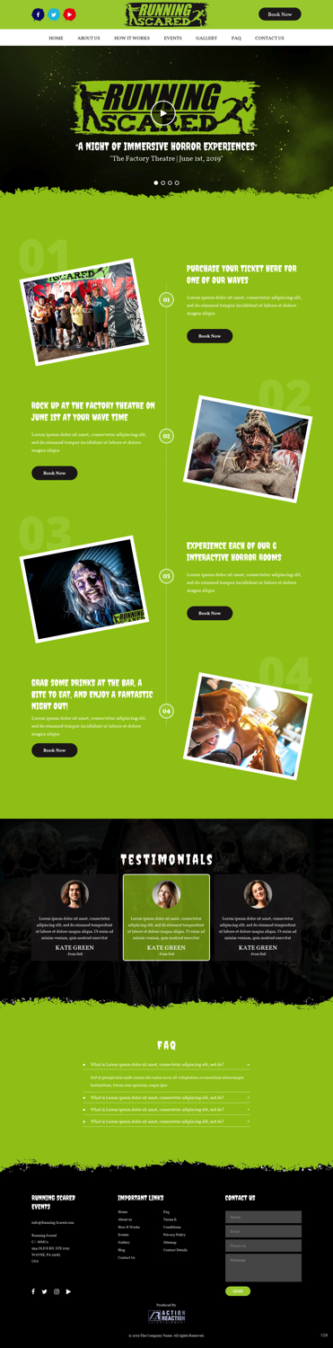 Web Design by pb for Action Reaction Entertainment | Design #21011847