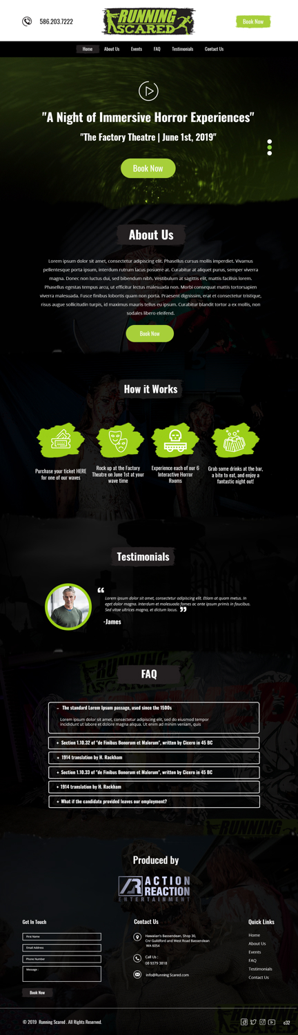 Web Design by pb for Action Reaction Entertainment | Design #21011851