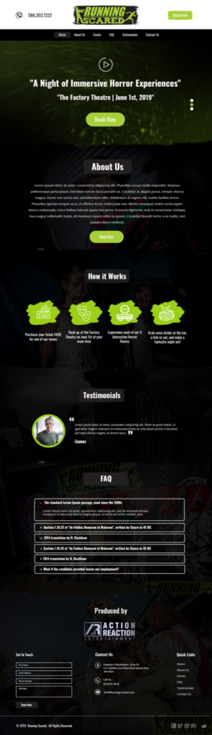 Web Design by pb for Action Reaction Entertainment | Design: #21011851