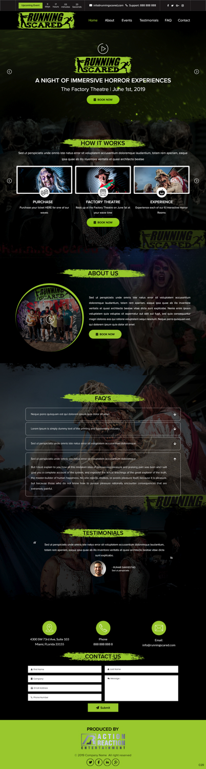 Web Design by pb for Action Reaction Entertainment | Design #21011853