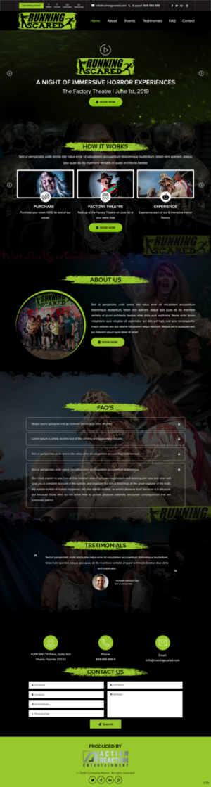 Web Design by pb for Action Reaction Entertainment | Design: #21011853