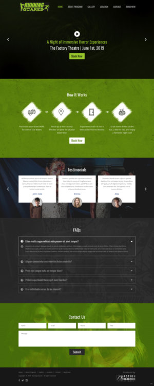 Web Design by pb for Action Reaction Entertainment | Design: #21011855