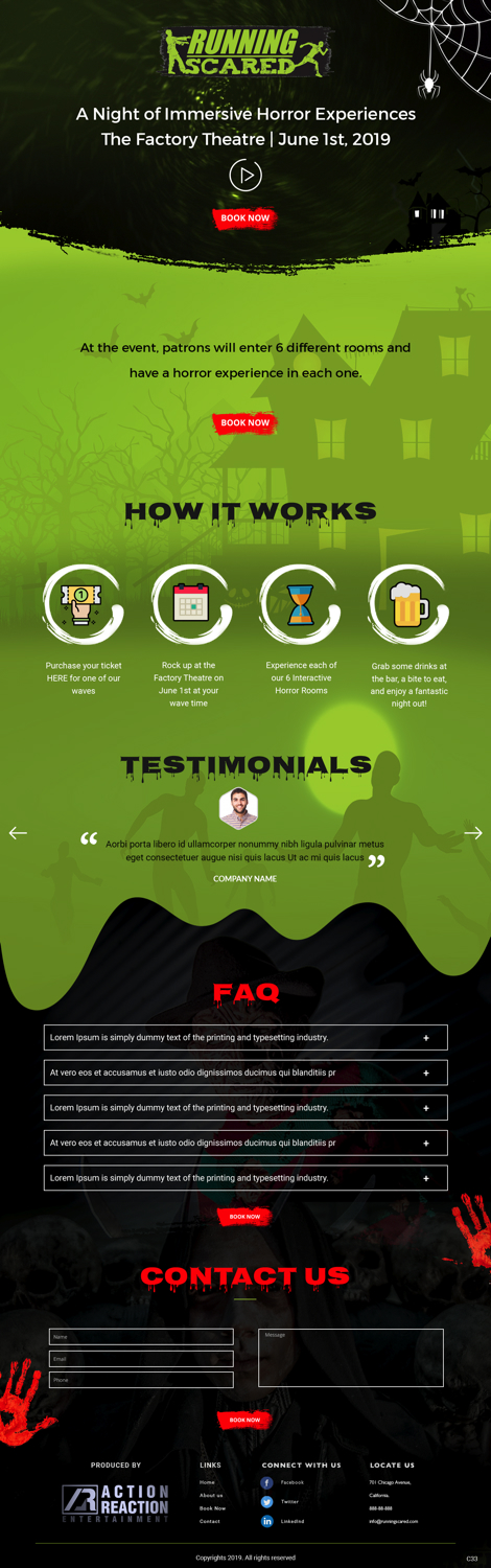 Web Design by pb for Action Reaction Entertainment | Design #21011856