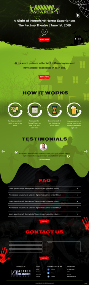 Web Design by pb for Action Reaction Entertainment | Design: #21011856