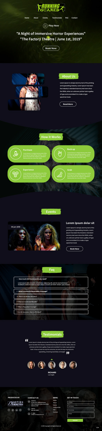 Diseño Web por pb para Action Reaction Entertainment | Diseño #21011857