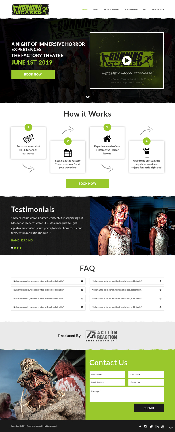 Web Design by pb for Action Reaction Entertainment | Design #21011859