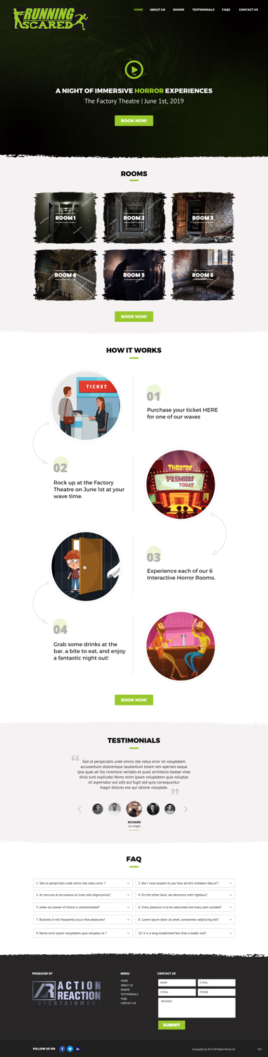 Web Design by pb for Action Reaction Entertainment | Design #21011863