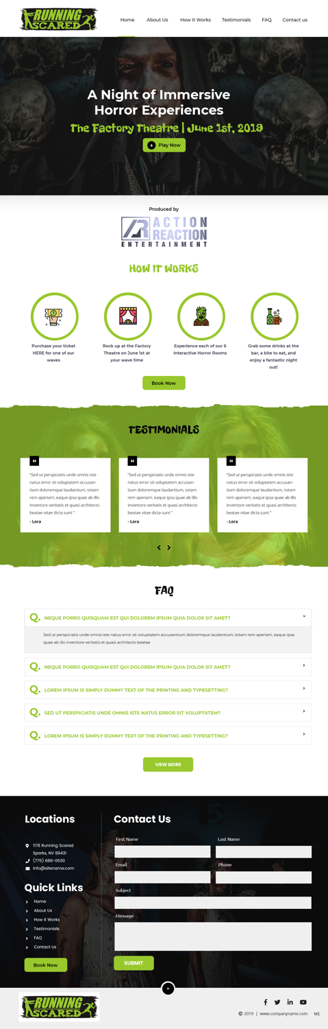 Web Design by pb for Action Reaction Entertainment | Design #21023790