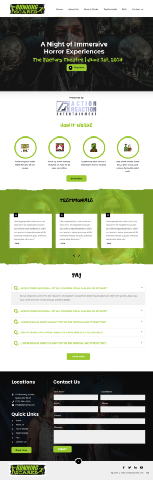 Web Design by pb for Action Reaction Entertainment | Design: #21023790