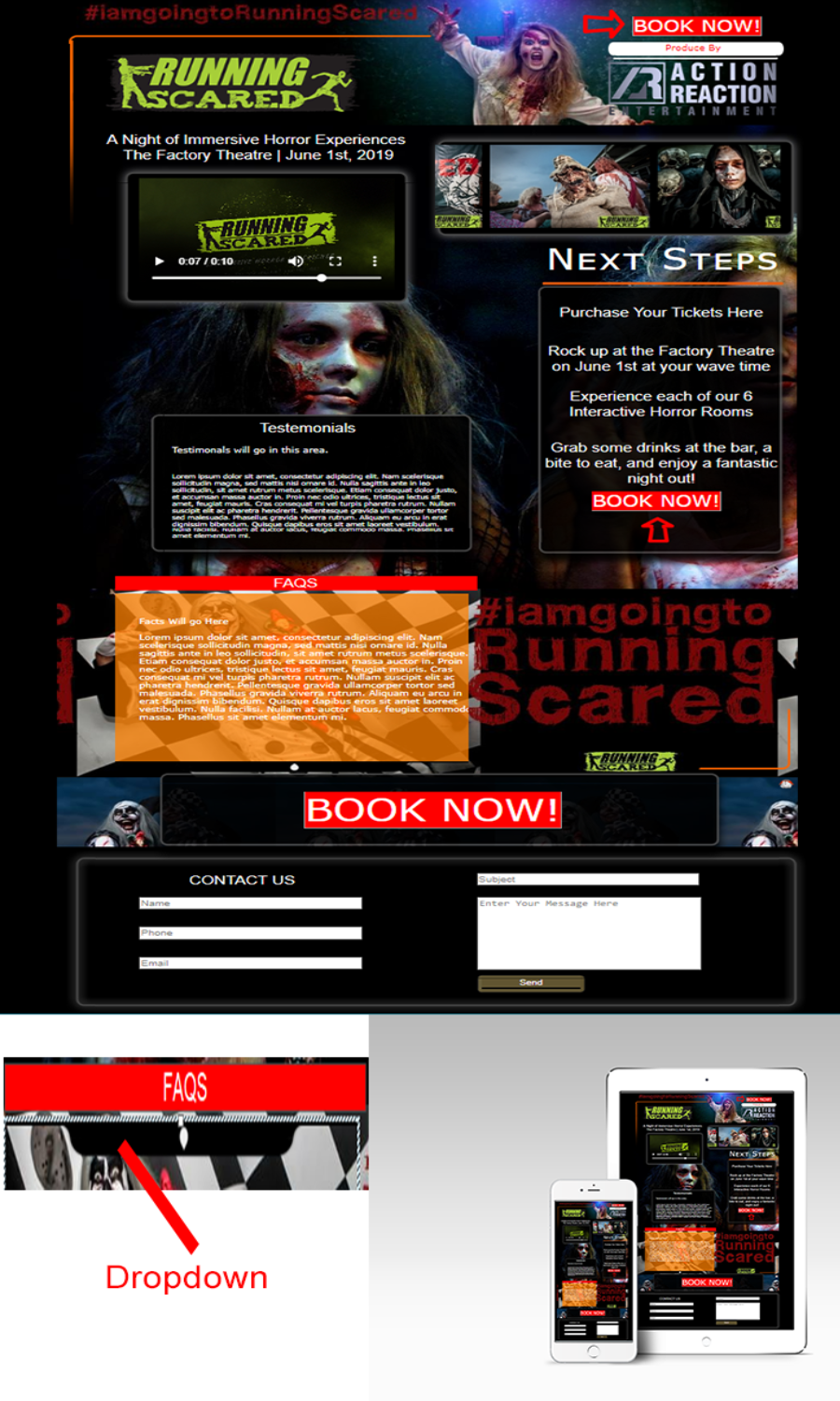Web Design by Kreative Life for Action Reaction Entertainment | Design #21032671