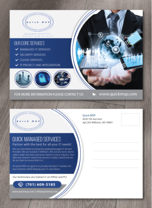 PostCard for Managed IT Services | Postcard Design by alex989