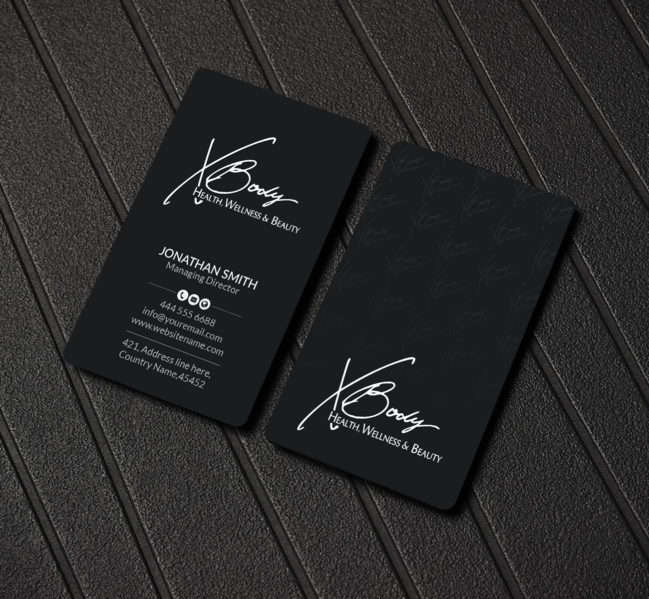 Design de Carte de Visite par Creations Box 2015 pour X Body Health & Wellness | Design #21027211