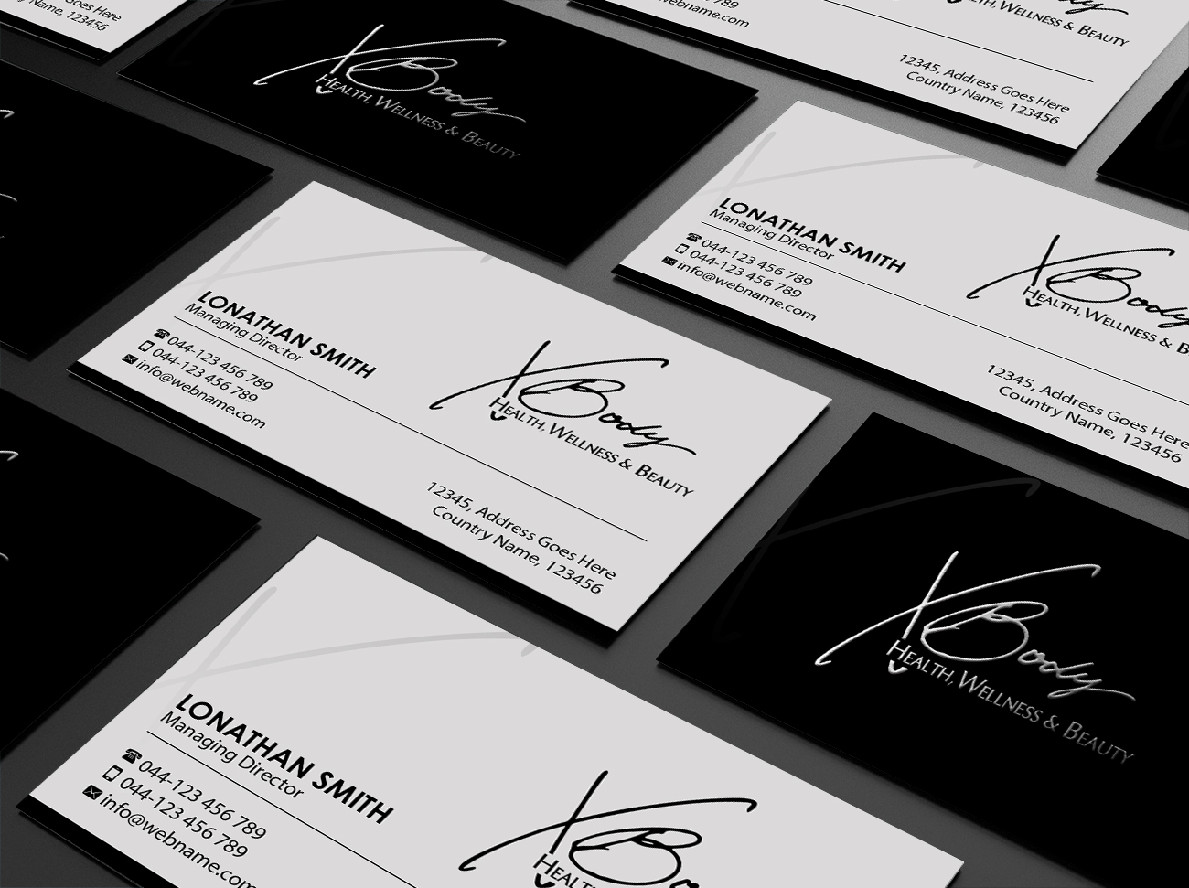 Business Card Design by Creations Box 2015 for X Body Health & Wellness | Design #21027223