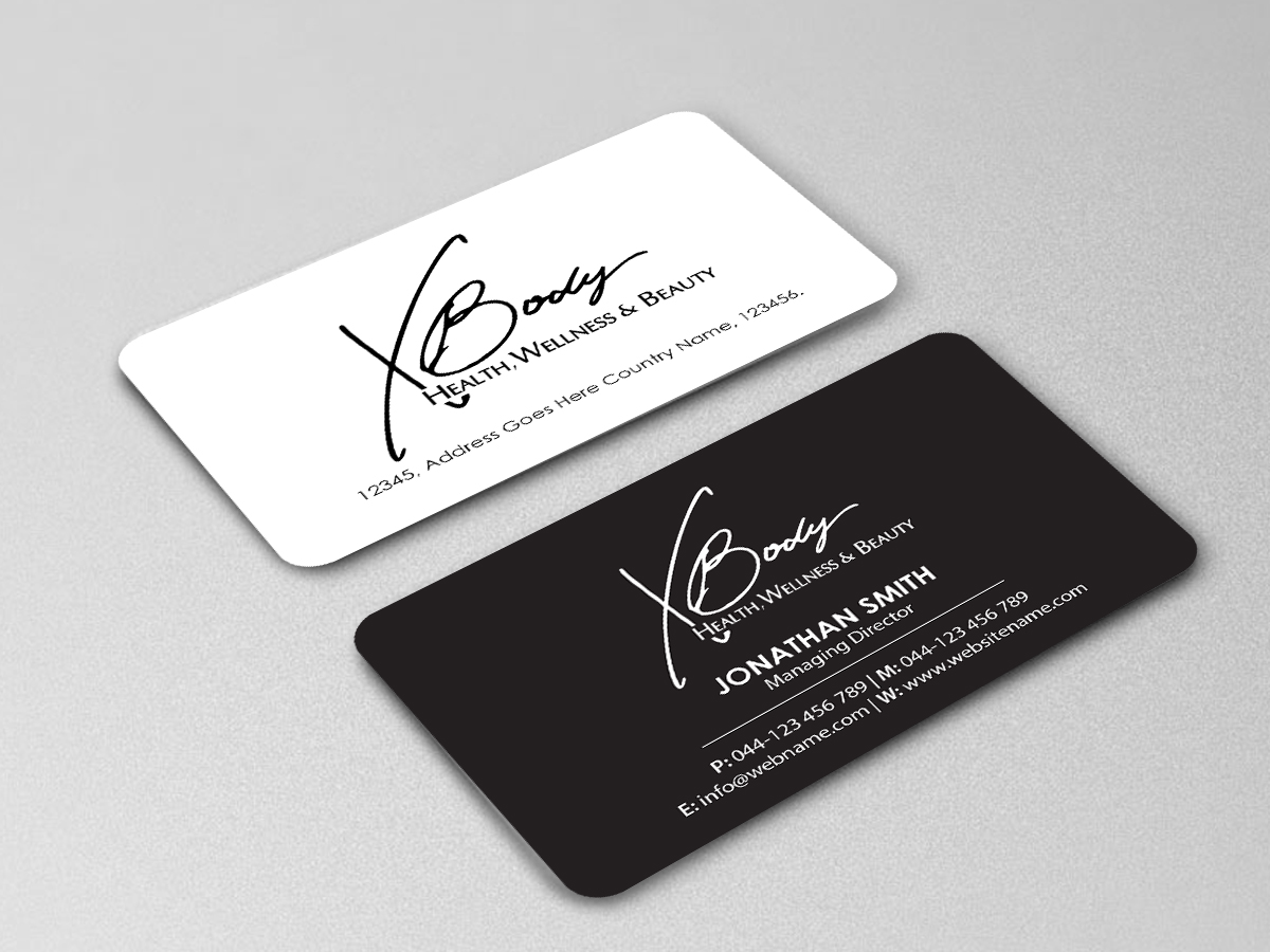 Business Card Design by Creations Box 2015 for X Body Health & Wellness | Design #21027225