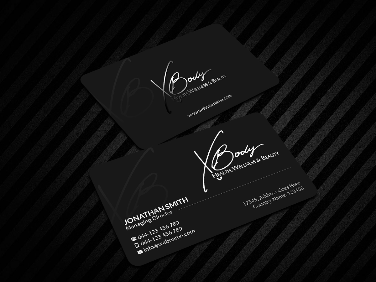 Business Card Design by Creations Box 2015 for X Body Health & Wellness | Design #21027227