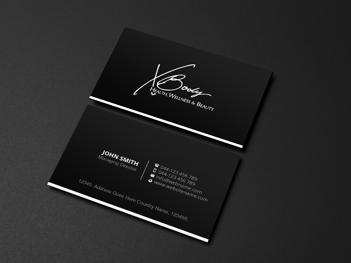 Business Card Design by Creations Box 2015 for X Body Health & Wellness | Design #21027238