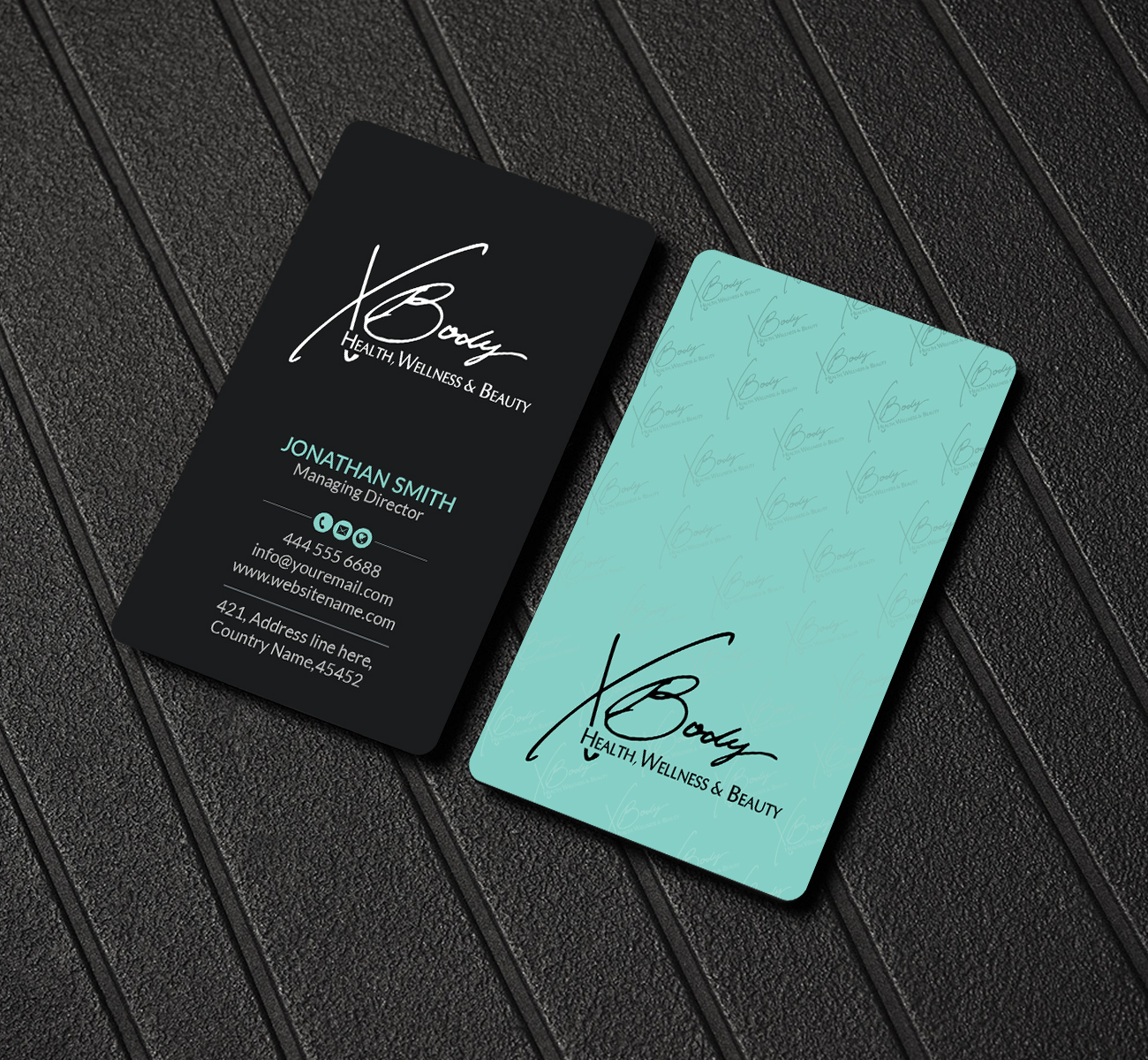 Design de Carte de Visite par Creations Box 2015 pour X Body Health & Wellness | Design #21035531