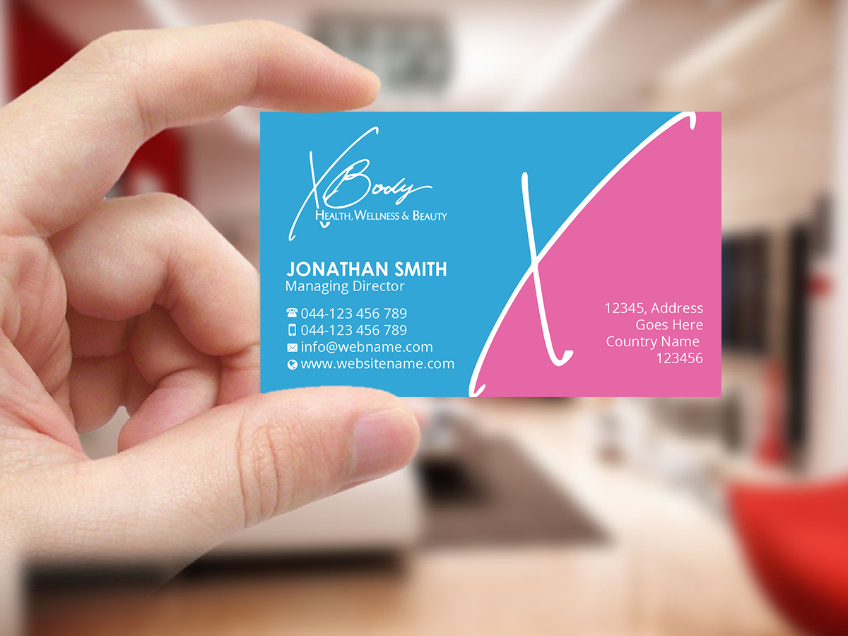 Design de Carte de Visite par Creations Box 2015 pour X Body Health & Wellness | Design #21035537