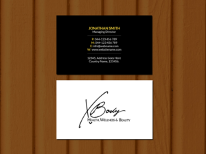 Design de Carte de Visite par Creations Box 2015 pour X Body Health & Wellness | Design : #21035538
