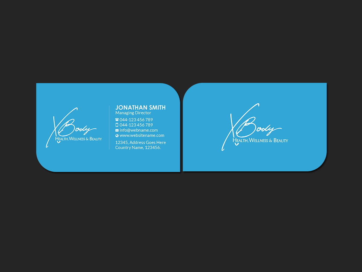 Business Card Design by Creations Box 2015 for X Body Health & Wellness | Design #21035540
