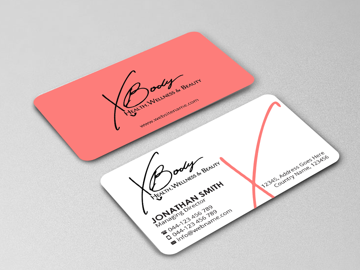 Diseño de Tarjeta de Presentación por Creations Box 2015 para X Body Health & Wellness | Diseño #21041810