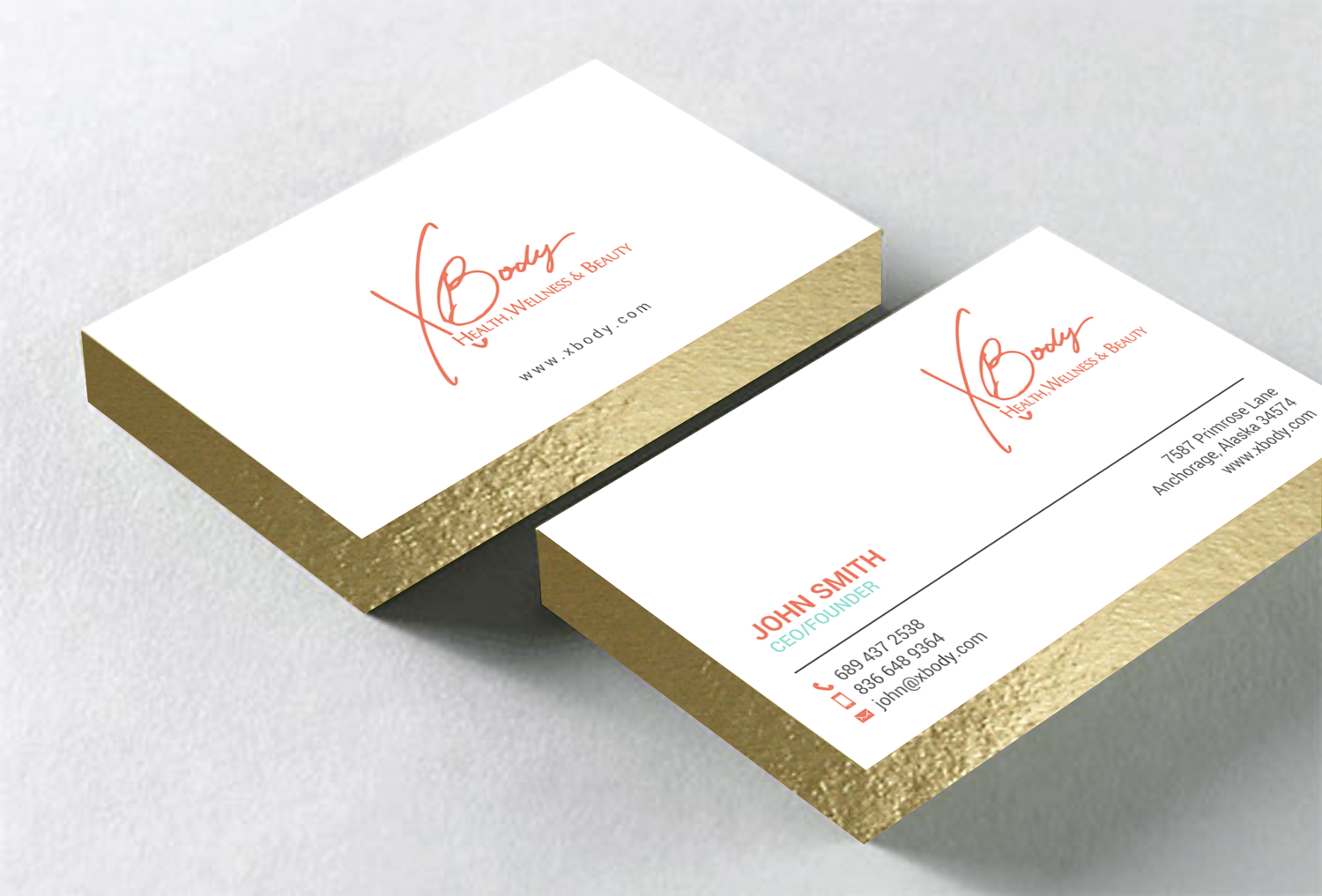 Design de Carte de Visite par chandrayaan.creative pour X Body Health & Wellness | Design #21028830