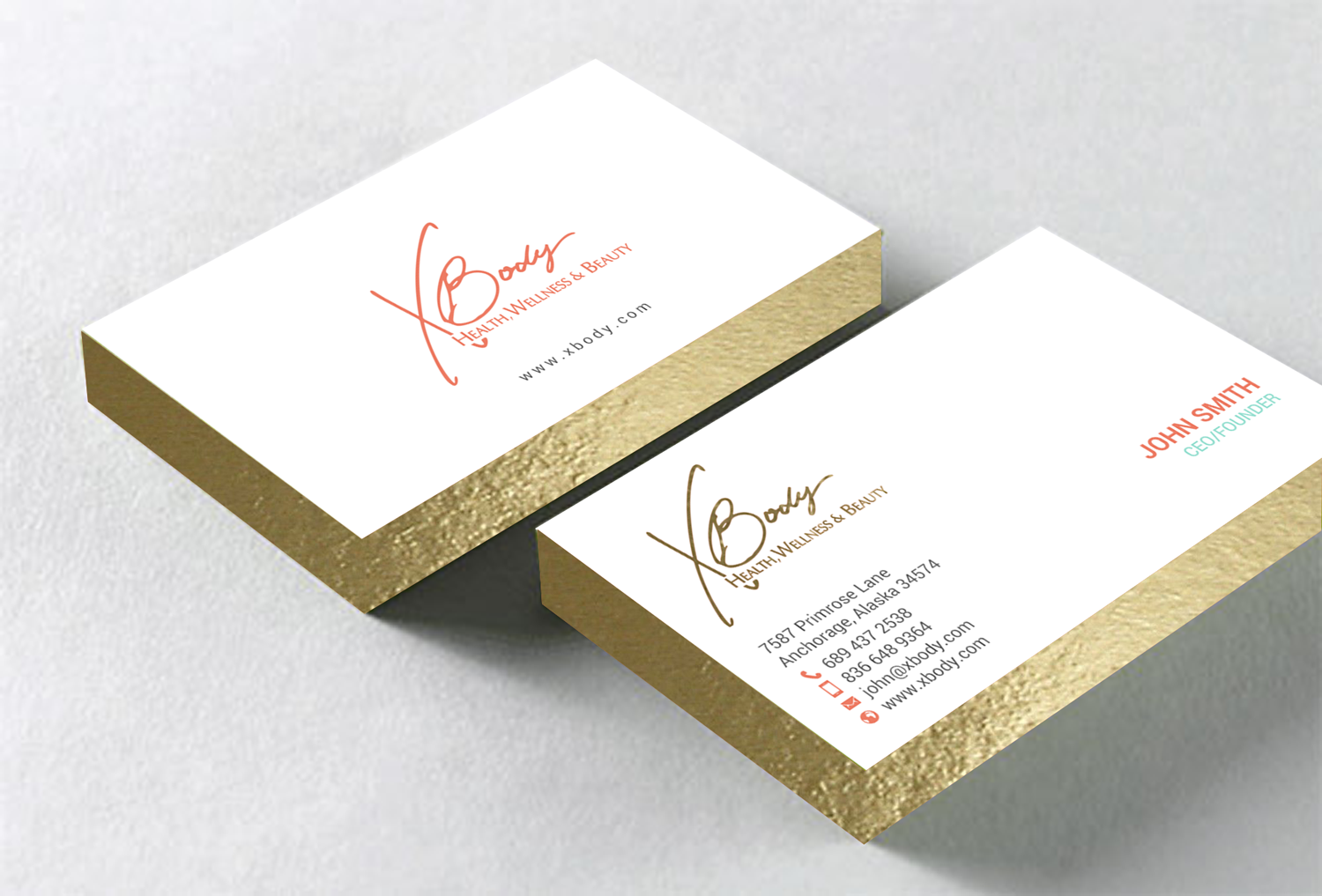 Design de Carte de Visite par chandrayaan.creative pour X Body Health & Wellness | Design #21028833