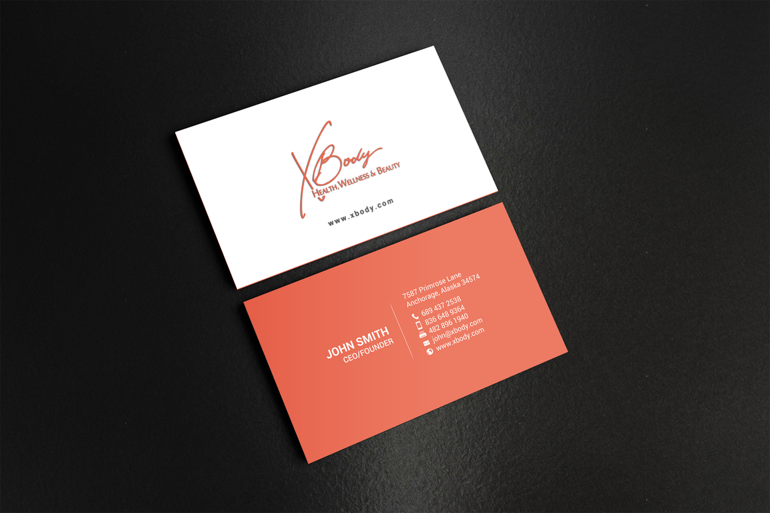 Design de Carte de Visite par chandrayaan.creative pour X Body Health & Wellness | Design #21028839