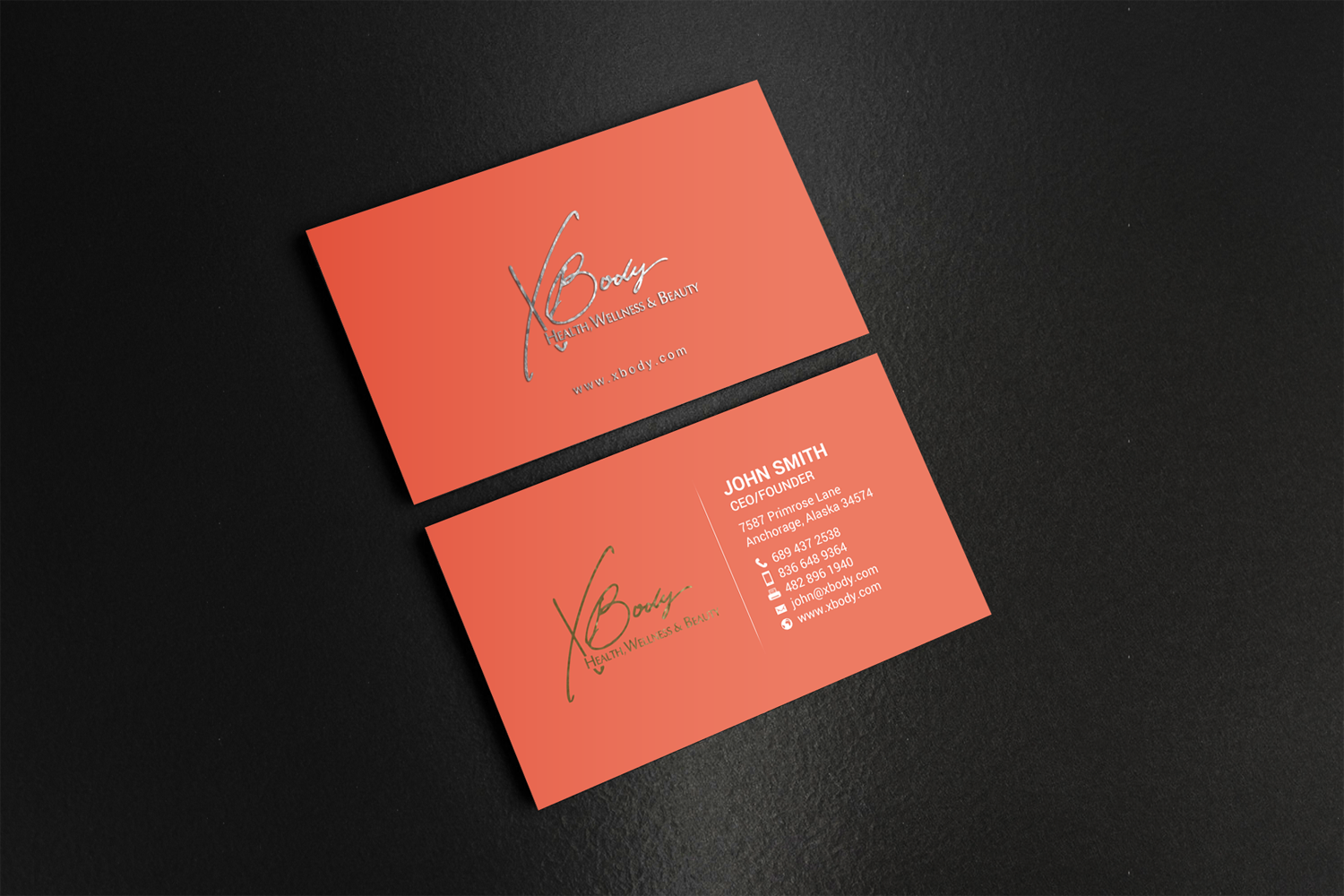 Design de Carte de Visite par chandrayaan.creative pour X Body Health & Wellness | Design #21028840