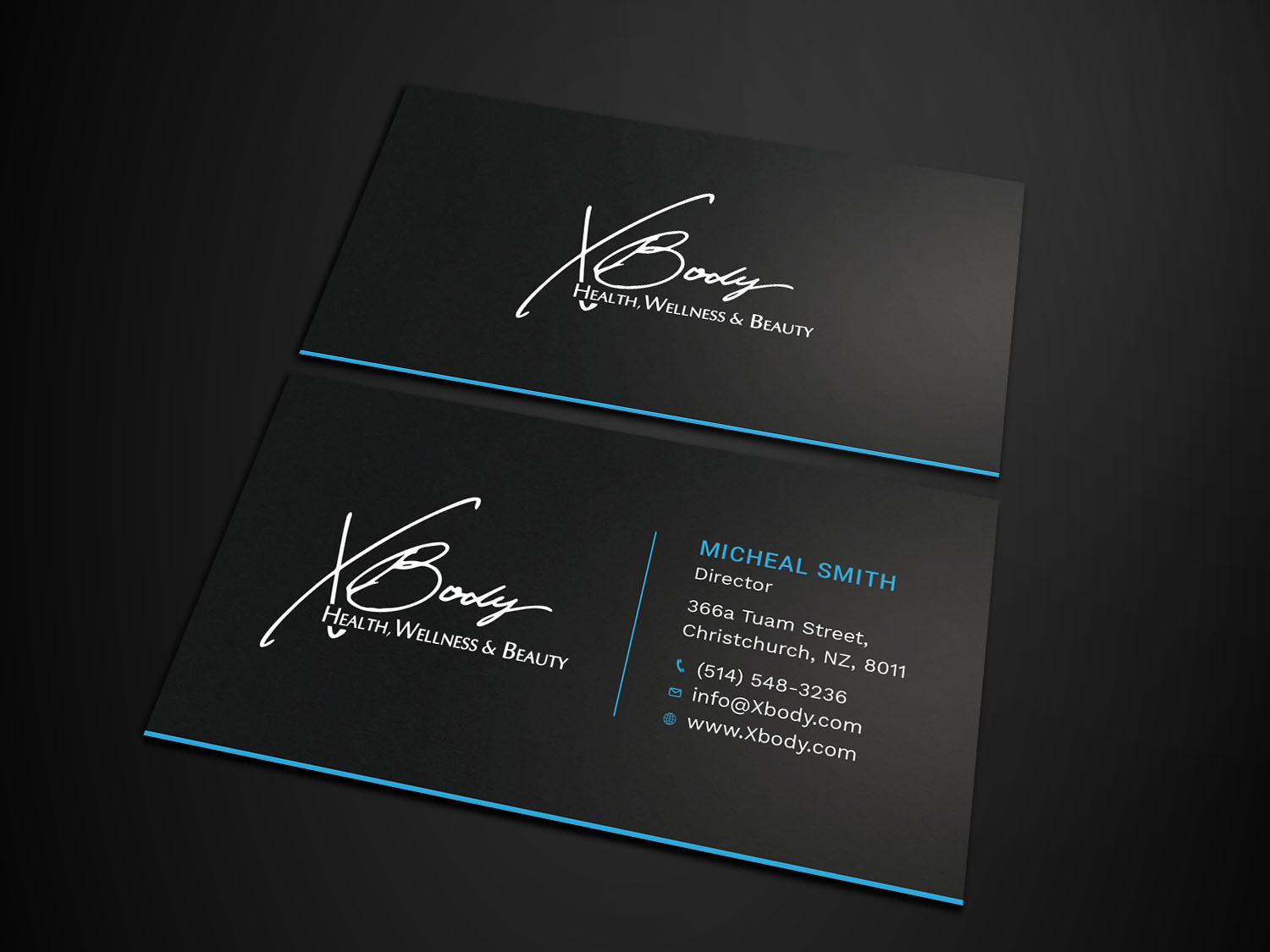 Business Card Design by Tripti Ranjan Gain for X Body Health & Wellness | Design #21019303