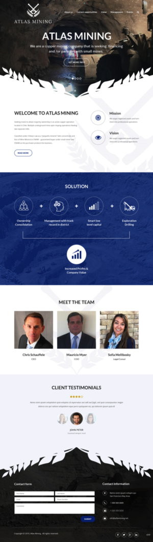 Diseño Web por pb para Atlas Mining | Diseño: #21030541
