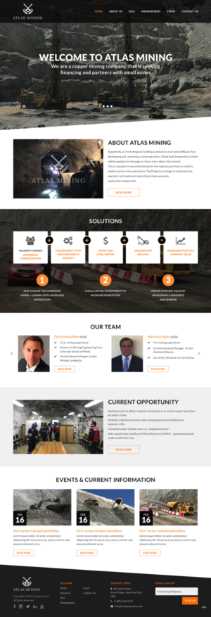 Diseño Web por pb para Atlas Mining | Diseño: #21030543