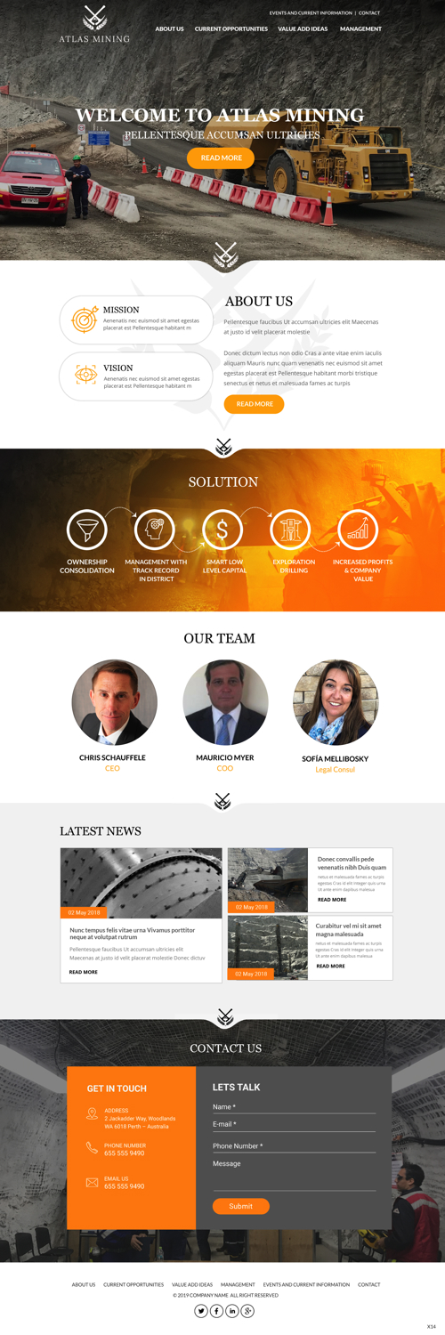 Web-Design von pb für Atlas Mining | Design #21030545