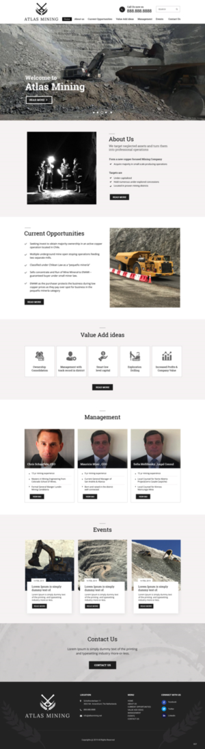 Diseño Web por pb para Atlas Mining | Diseño: #21030546