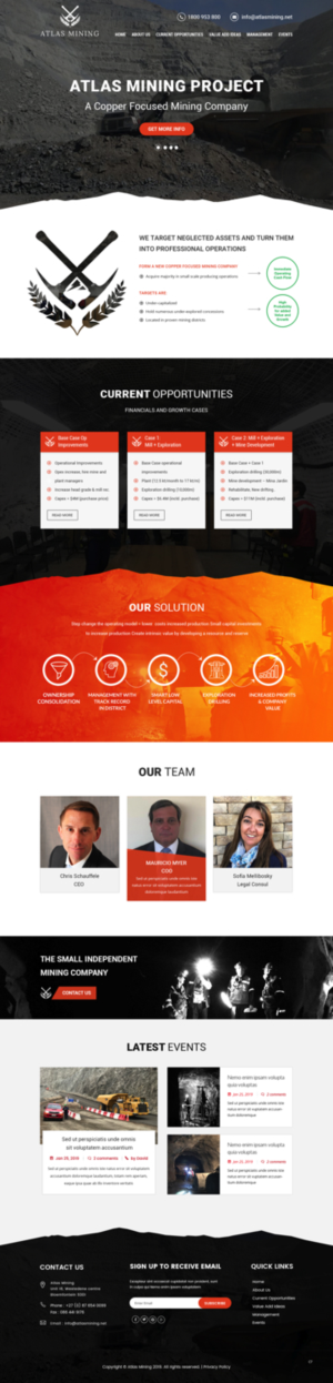 Diseño Web por pb para Atlas Mining | Diseño: #21078921