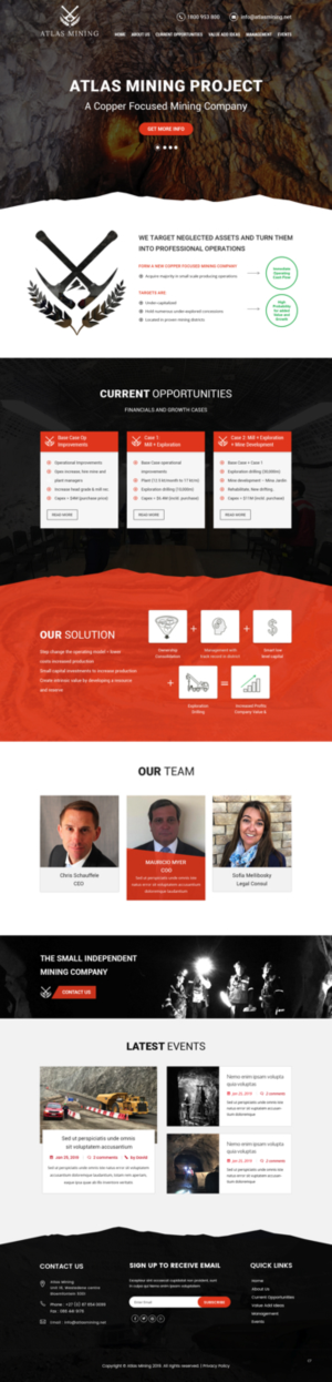 Diseño Web por pb para Atlas Mining | Diseño: #21078922