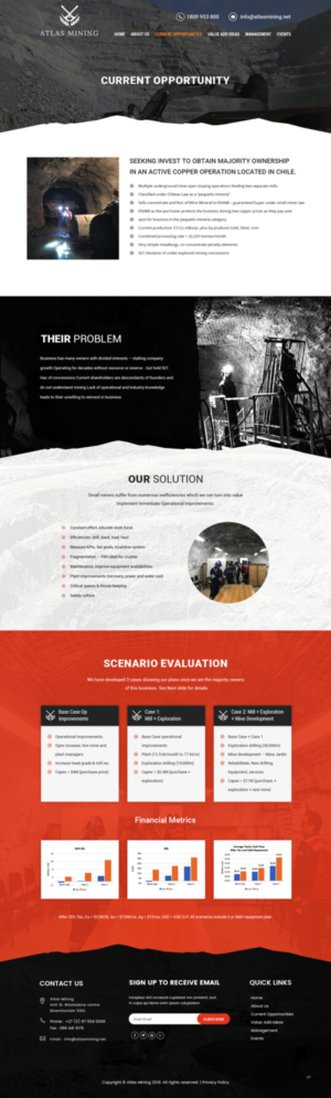 Diseño Web por pb para Atlas Mining | Diseño: #21078923