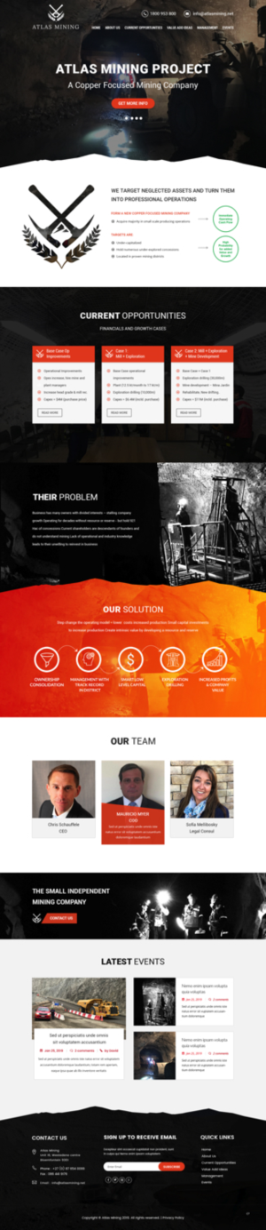 Diseño Web por pb para Atlas Mining | Diseño: #21120269