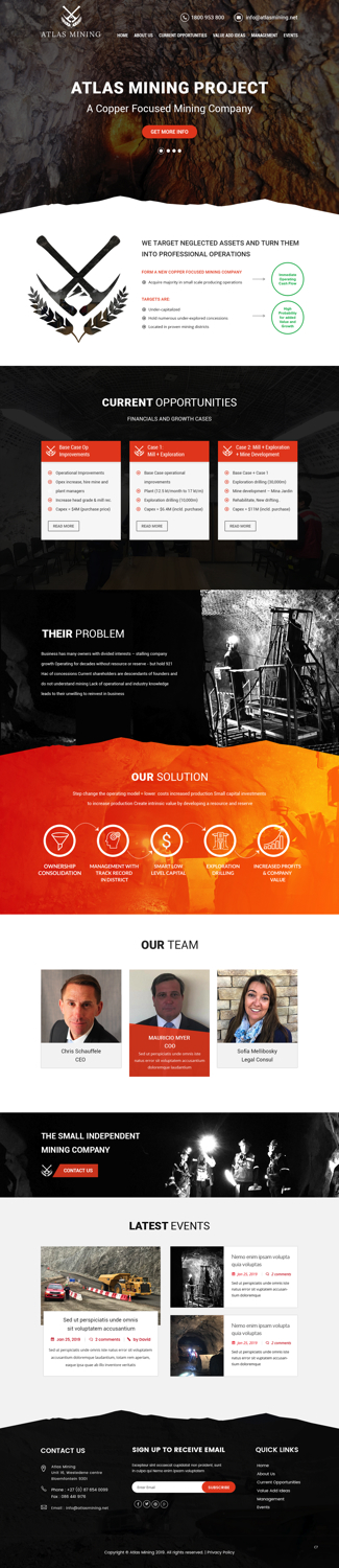 Web Design by pb for Atlas Mining | Design #21120270