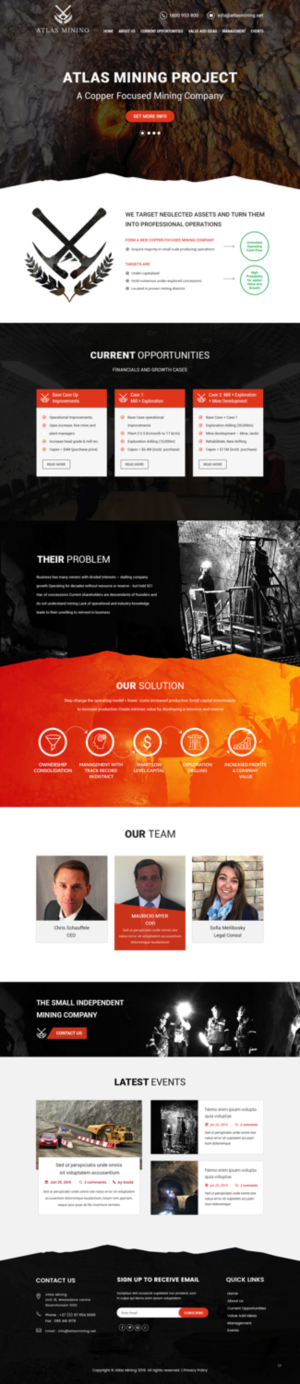 Diseño Web por pb para Atlas Mining | Diseño: #21120270