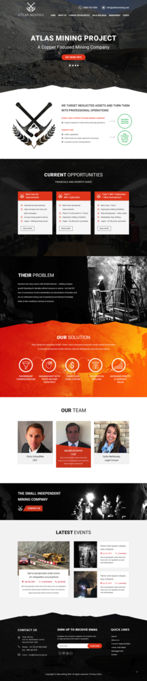 Diseño Web por pb para Atlas Mining | Diseño: #21120272