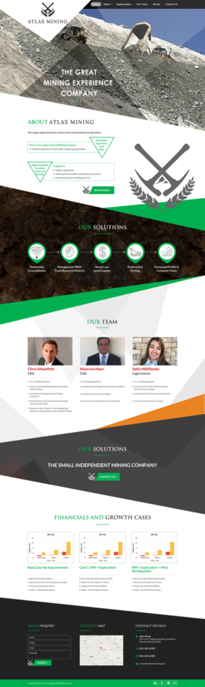 Web Design par Infinitive Technology pour Atlas Mining | Design : #21026202