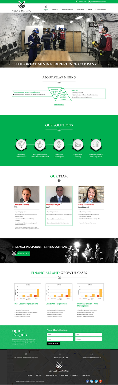 Web Design by Infinitive Technology for Atlas Mining | Design #21027708