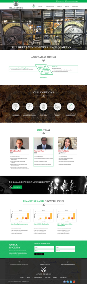 Diseño Web por Infinitive Technology para Atlas Mining | Diseño: #21027760
